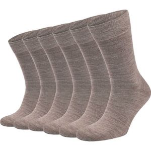 Suitable Merino Sokken Taupe 6-Pack