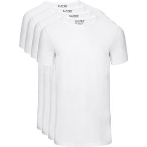 Slater 4-pack Basic Fit T-shirt Wit