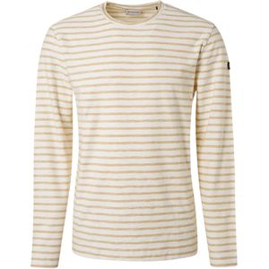 No Excess Longsleeve T-shirt Streep Beige