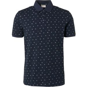 No Excess Polo Print Donkerkblauw