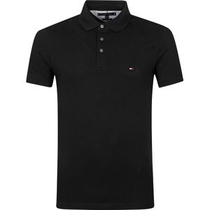 Tommy Hilfiger - 1985 Poloshirt Zwart - Slim-fit - Heren Poloshirt