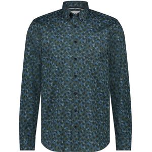 State Of Art Hed Poplin Print Navy Groen