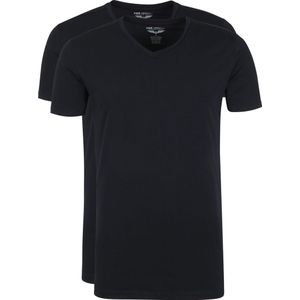 PME egend Basic T-shirt 2-Pack V-Has Zwart