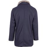 Suitable Hirsch Coat Wol Blend Navy