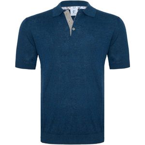 R2 Asterda Knitted Polo Navy