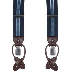 Profuomo Luxe Bretel Navy-Lichtblauw -