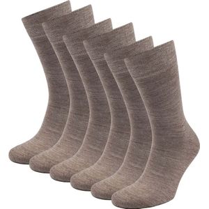 Suitable Merino Sokken Taupe 6-Pack