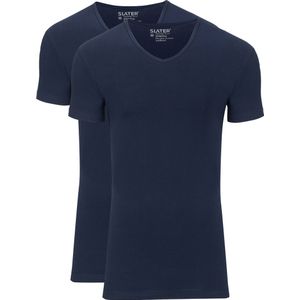 Slater 2-pack Stretch V-hals T-shirt Navy