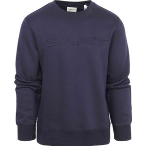 Gant Sweater Embossed ogo Navy