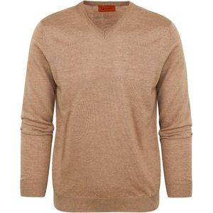 Suitable Pullover V-Hals Wol Beige