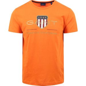 Gant T-shirt Shield Logo Oranje