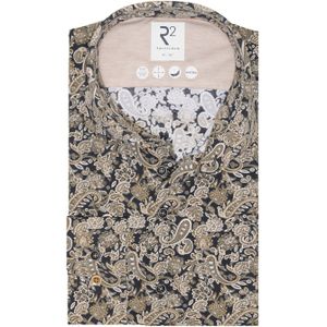 R2 Hemd Knitted Paisley Beige