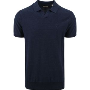 Dstrezzed Polo Melange Slub Donkerblauw