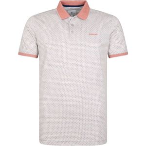 State Of Art Polo Print Grijs Rood