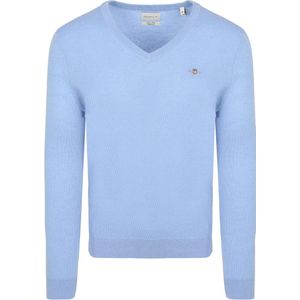 Gant Pullover V-Hals Woolblend Lichtblauw