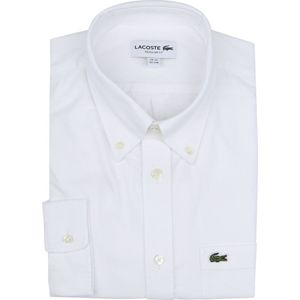 Lacoste Oxford Overhemd Wit -