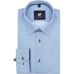 Suitable Overhemd 261-4 Blauw Print