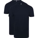 Alan Red Derby O-Hals T-Shirt Navy (2Pack)