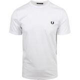 Fred Perry Ringer T-Shirt Wit