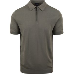 Suitable Half Zip Polo Groen