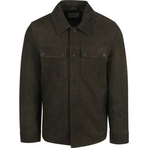 Suitabe Jacket Suede Oijfgroen