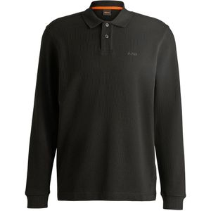 BOSS Petempestolong Long Sleeve Polo Zwart - Heren - Longsleeve polo