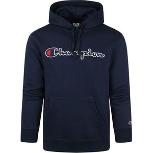 Champion Logo Hoodie Donkerblauw