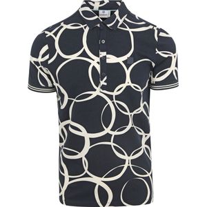 Blue Industry Jersey Poloshirt Print Navy