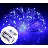 Lichtdraad Kerstverlichting 10 Meter - USB - Blauw - Voor Buiten