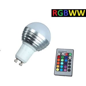 LED Bollamp RGB + Warm Wit - 5 Watt - GU10