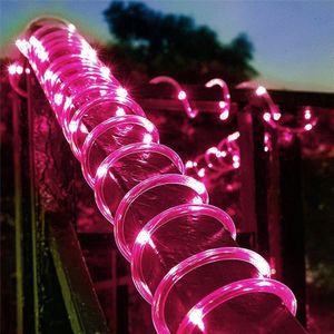 Lichtslang - 5 Meter - Zonne-energie - Roze