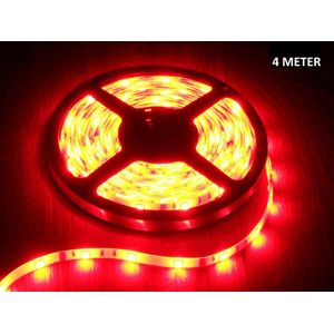 LED Strip Rood - 4 Meter - 60 LEDS Per Meter - Waterdicht