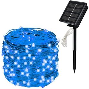 Lichtdraad Kerstverlichting - 10 Meter - Zonne-energie - Blauw
