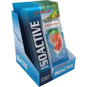 Activlab Isoactive Isotonic met ginseng, Grapefruit - 20 Zakjes