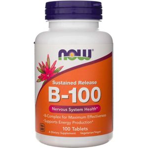 Now Foods Vitamine B-100 met verlengde afgifte - 100 tabletten