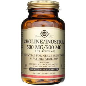 Solgar Choline / Inositol 500 mg - 100 plantaardige capsules