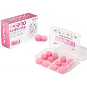 Haspro MOLD 6P Roze Voorgevormde Oordopjes - 6 paar