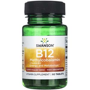 Swanson Vitamine B12 Methylcobalamine 5000 mcg - 60 tabletten