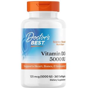 Doctor's Best Vitamine D3 5000 IU - 360 softgels