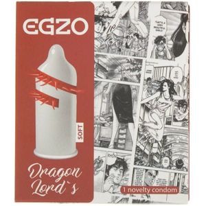 Egzo Dragon Lord's Condoom met Zachte Tabs - 1 stuk