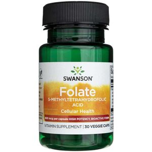 Swanson Foliumzuur (Quatrefolic ®) - 30 plantaardige capsules