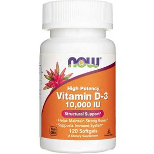 Now Foods - Vitamine D3 - 10000 IU - 120 Zachte Gels