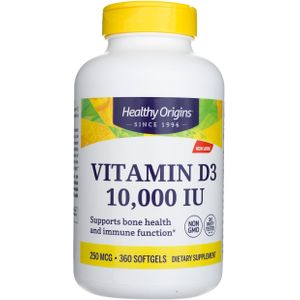 Healthy Origins Vitamine D3 10000 IU - 360 softgels
