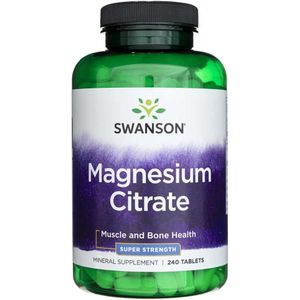 Swanson Magnesiumcitraat Super Sterkte - 240 tabletten