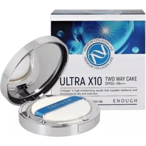 Enough Ultra X10 Two Way Cake Matterend poeder  met SPF50+ - Tint 21