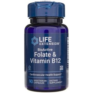 Life Extension BioActive Folaat & Vitamine B12 - 90 plantaardige capsules