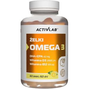 Activlab Gummies Omega 3, Limoen-Citroen - 60 Gummies