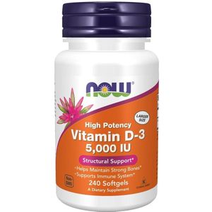 Now Foods - Vitamine D3 - 5000 IU - 240 Softgels