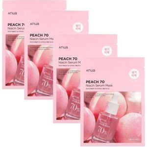 Anua Peach 70 Niacin Serum Mask - 4 stuks