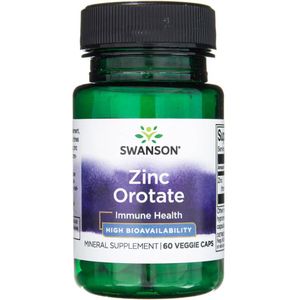 Swanson Zink Orotaat 10 mg - 60 plantaardige capsules